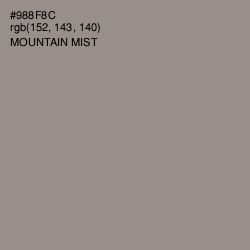 #988F8C - Mountain Mist Color Image